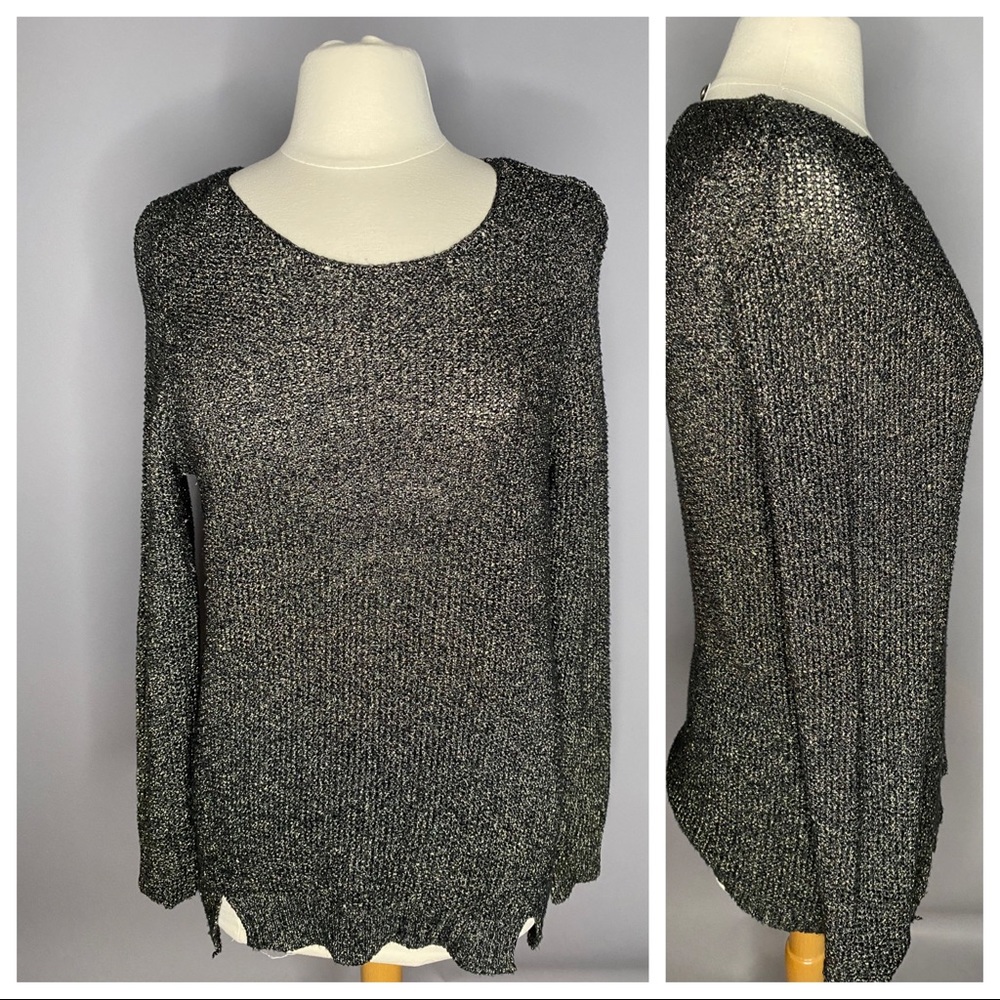 Rock and Republic black and gold knit sweater